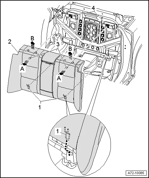 Снятие спинки заднего сидения ауди а6 Снятие спинки заднего сидения ауди а6
